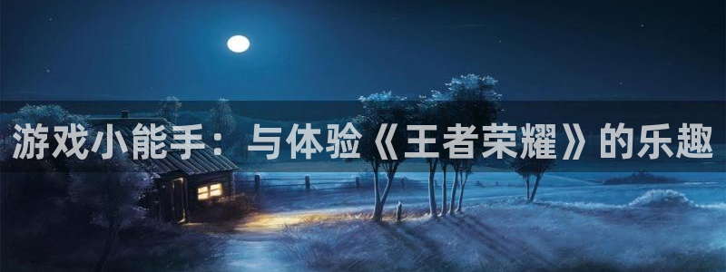 杏耀注册网址：游戏小能手：与体验《王者荣耀》的乐趣